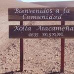 Cartel de la comunidad Kolla Atacameña, Antofalla, 4635 msnm