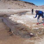 Surgente hidrotermal en el Volcán Galán